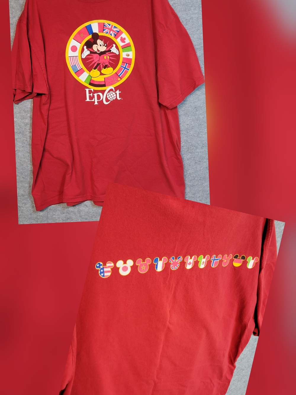 Vintage Disney Epcot Mickey Tee Xxl